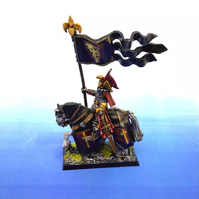 Painted ~ Mounted Bretonnian Grail Knight Std Bearer GW Warhammer Fantasy Oop • $99.99