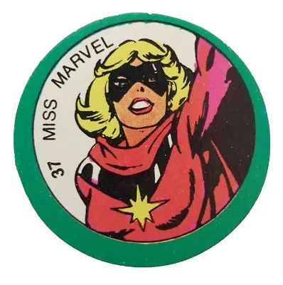 1980 Marvel Superheroes Miss Marvel Card Pog Argentina Variant Not Terrabusi #37 • £14.41