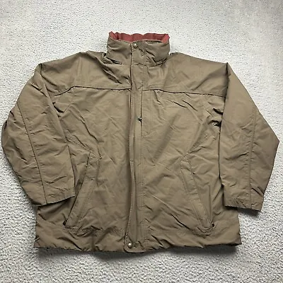 Ll Bean Jacket Mens Large Brown Storm Chaser 3 In 1 Coat Outer Shell Outdoor • $29.74