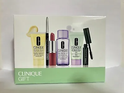 Clinique 6 PCS Skincare Travel Makeup Deluxe Sample Gift Set White/Green Box • $17.99