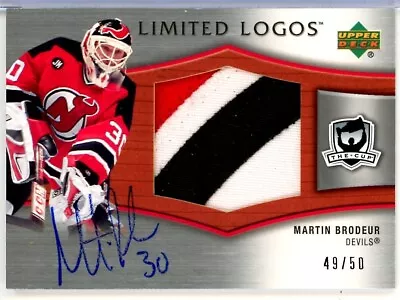 2005-06 The Cup Limited Logos Autographs #LLMB Martin Brodeur PATCH AUTO /50 • $969.31