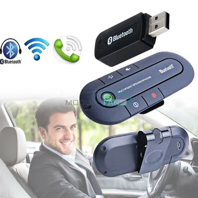 Bluetooth Wireless Multipoint Hands Free Speakerphone Speaker Visor Clip For Car • $1.70