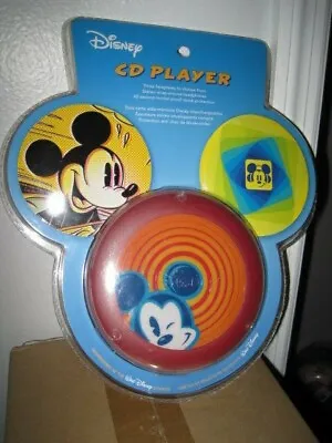 NEW Walt Disney Studios Mickey Mouse Personal CD Player 2004 W Headphones Sealed • $39