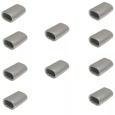 10 Pc 5/16'' Marine Stainless Steel Wire Rope Oval Sleeve Sleeves Crimping SS316 • $43.99