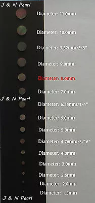 50+3pcs Free 8.0mm Black MOP DotsShinyBlack With Iridescence A Grade • $16.49