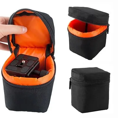Lens Bag For DSLR Padded Thick Camera Lens Bag Shockproof Protective Pouch Case • £5.52