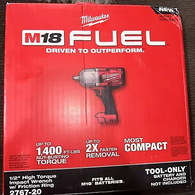 Milwaukee 2767-20 M18 FUEL High Torque 1/2  Impact Wrench New Open Box Tool Only • $249
