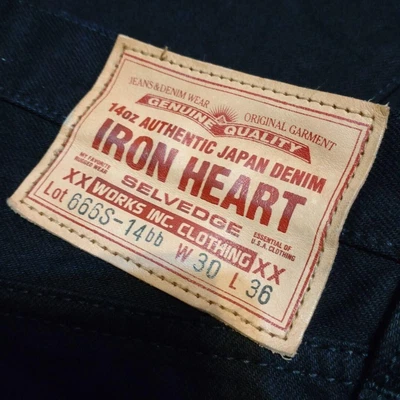 $492.93 • Buy IRON HEART 666S-14bb Black×black Slim Straight W30 From Japan