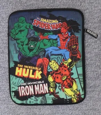 Marvel Comics Super Heroes Ipad Cover Hulk Spiderman And Iron Man New No Tags • £10