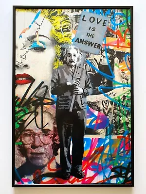 Mr Brainwash Love Is The Answer Rare 2010 Lithograph Print Framed Pop Art Poster • $2450