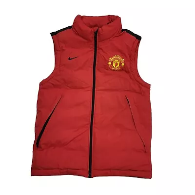 Nike Manchester Utd Red Sleeveless Gilet Body Warmer Uk Men's Small DD337 • $49.31