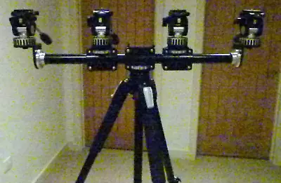 Manfrotto MK055 XPRO3-BHQ2 Tripod & Ball Head 4 X Slik Heads Cross Arm Assembly • £450