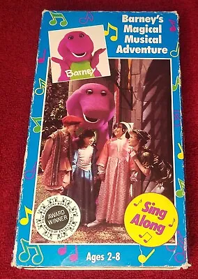 $7.99 • Buy Barney's Magical Musical Adventure Sing Along Original 1992 Vhs Tape W/cover