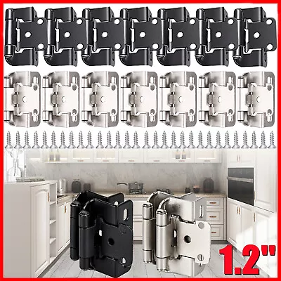 1/2  Overlay Semi Partial Wrap Kitchen Cabinet Hinges Self Closing Cabinet Hinge • $18.55