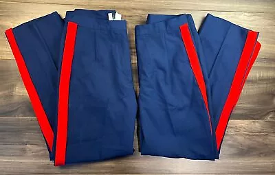 X2 Marine Corp Slacks USMC 10 MP Dress Blues Trousers Pants W NCO Blood Stripe • $29.99