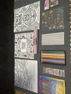 Colouring Books With Pens Glitter Pencils And More • £20