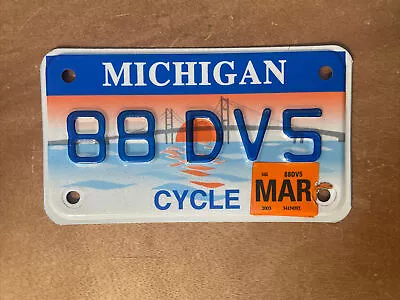 2003 Michigan License Plate Motorcycle Splendor Mackinac Bridge # 88 DV5 • $15.99