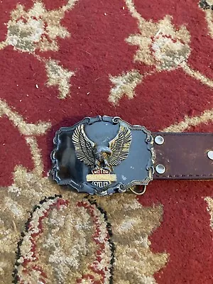 Men’s Vintage Leather Harley Davidson Belt (41) • $5