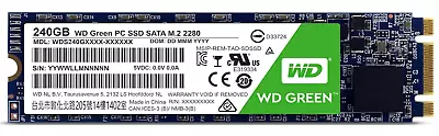 WD Green 240GB SATA M.2 SSD Blank / From Windows 78 10 Or 11 Computer • £16.50