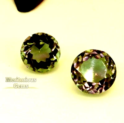 $43.70 • Buy Round Cut Loose Gemstone 8 To10 Ct Color Changing Alexandrite Natural Pair