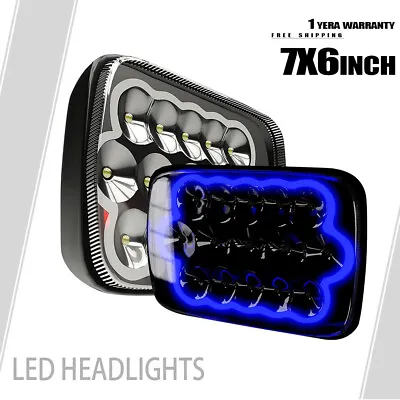 2PC 7x6 Inch LED Headlight Light For INTERNATIONAL 4700 4900 8100 9900 9900I IX • $43.99