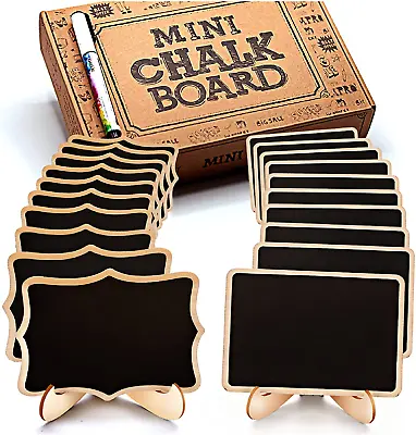 Mini Chalkboard Signs 20 Pack Framed Small Chalkboard Labels With Easel Stand  • $25.98