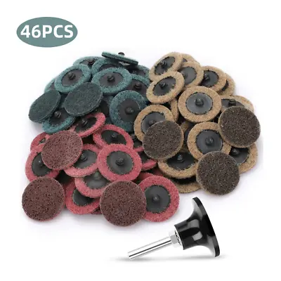 46PCS 2  Roll Lock Sanding Discs Die Grinder Quick Change Disc Set W/ 1/4 Holder • $22.69