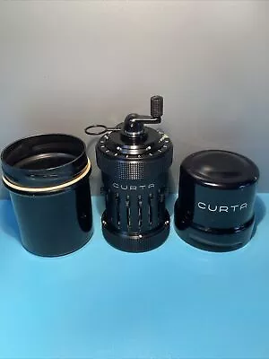 *RARE*ORIGINAL VINTAGE TYPE 1 #20079 CURTA MECHANICAL CALCULATOR W/CASE *WORKS* • $1650