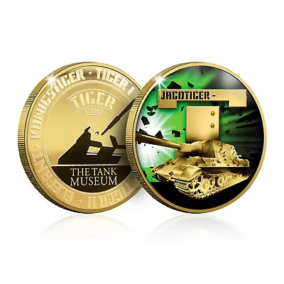 The Tiger Tank Memorabilia Museum Collection Gold Coin Medal - Jagdtiger • £24.99