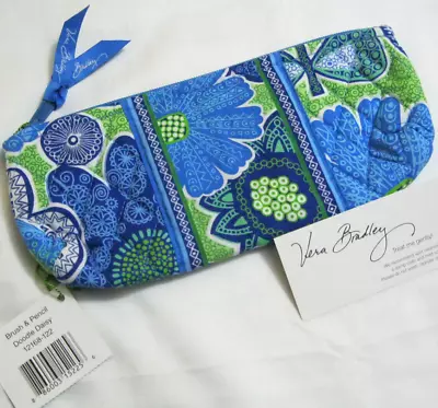 Vera Bradley DOODLE DAISY Brush & Pencil COSMETIC Jewelry MAKEUP For PURSE NWT • $36.95
