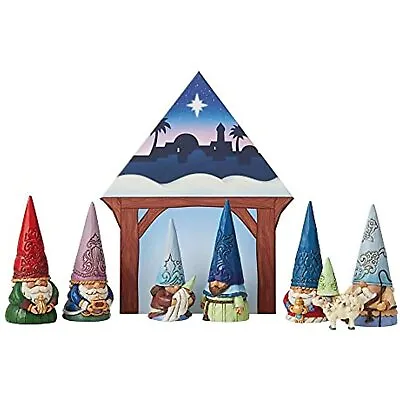 $80.58 • Buy Jim Shore Heartwood Creek Gnome Christmas Pageant Nativity Set/8 6009346