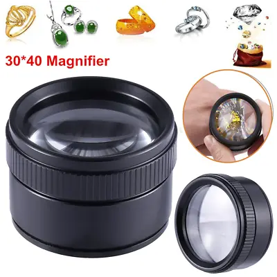 30X 40mm Magnifying Glass Magnifier Lens Optics Loupes For Jeweler Coins Stamps • $8.75