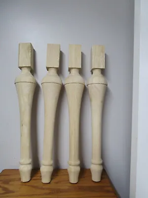 Set Of 4 Unfinished Wood Furniture Legs 23 1/4 • $39.95
