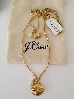 NWT J Crew Women's  Shell-and-pearl Necklace • $34.99