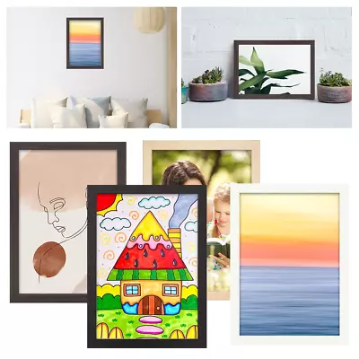 A4 Frames Photo Frame Drawing Storage Kids Artwork Display Poster Frame W/ Stand • £5.39