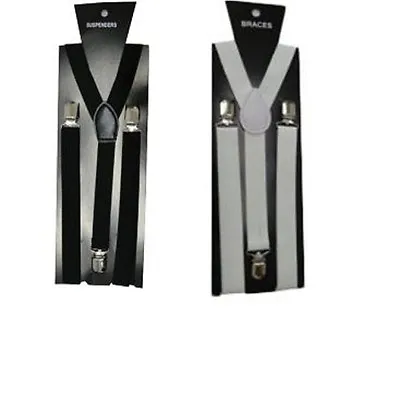 Gangster Suspender Braces Adjustable For Fancy Dress. • £3.97