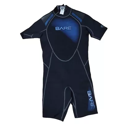 Bare Mens 2mm Sport Shorty Wetsuit Blue Lg • $35