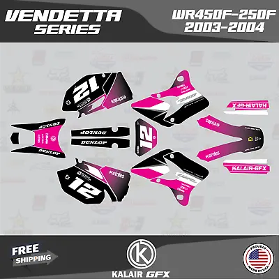 Graphics Kit For YAMAHA WR250F And WR450F Years 2003 2004 Vendetta-Magenta • $82.99