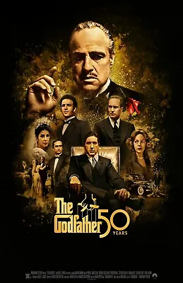 The Godfather Movie Poster (g) Marlon Brando : 11 X 17 Inches : 50th Anniversary • $13.96