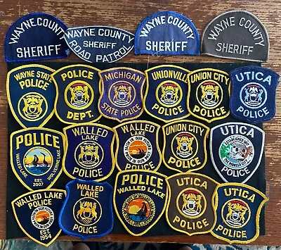 Vintage Obsolete State Of Michigan Police Patches Mixed  Lot Of 20. Item 226 • $10.50