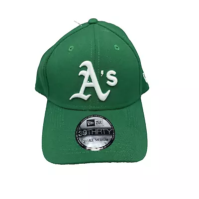 New Era 39THIRTY Cap Men's Green Oakland Athletics Core Classic Hat Size S/M • $17.27