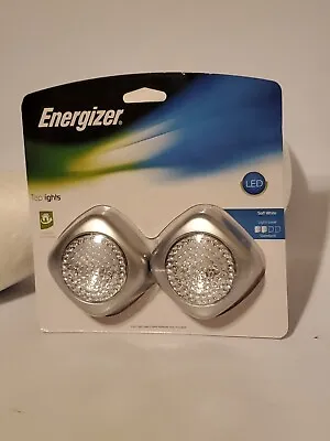 Energizer LED Tap Lights 2 Pack Battery Operated Soft White Light Push On/Off • $9.99