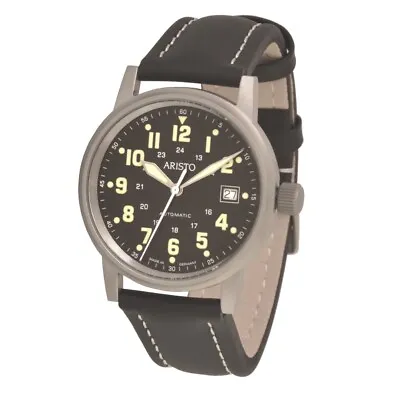 Aristo Aviator Automatic Watch Unisex Model 3H11 Leather Wrist Band 10ATM • $723.44