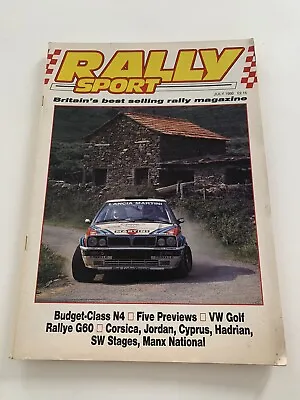 Rally Sport  Magazine July 1990 -Lancia Delta Integrale - Corsica Manx • £6.99