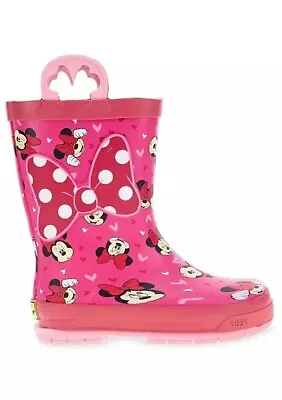 Western Chief Kids Girl's Size 9 Pink Disney Minnie Mouse Rubber Rain Boots NEW • $34.99