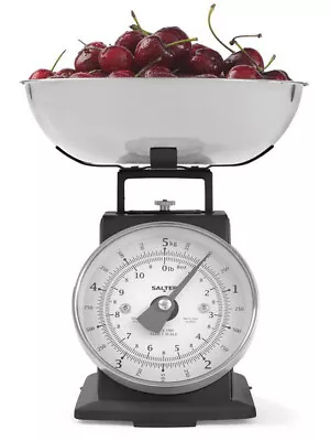 Salter Kitchen Scale Timeless Mechanical 5 Kg Capacity Dishwasher Safe Bowl  Y 8 • £15.99