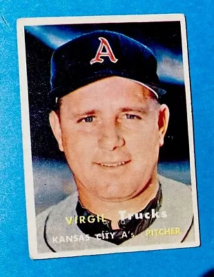 1957 Topps #187 Virgil Trucks Vintage Kansas City Athletics Baseball No Creases • $2.45