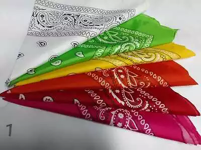 Lot Of 6 PCS COLOR  Bandana Face Mask Wrap Paisley Head Scarf • $11.99