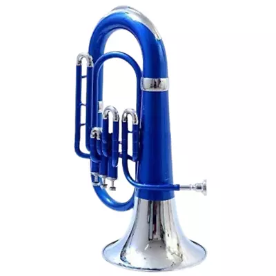 Brass Euphonium Bb 3 Valve Blue Lacquered/Nickel Plated BY Zaima With Hard Case • $360