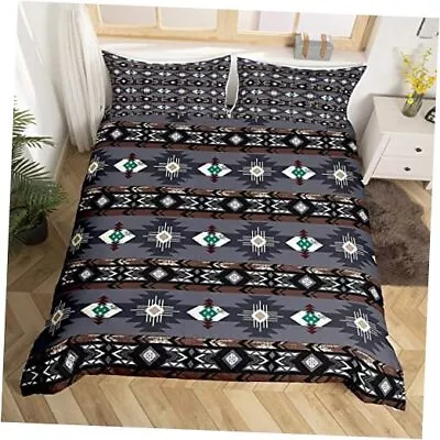 Western Boho Bedding SetsAztec Comforter CoverEthnic Tribal Queen Multi 24 • $63.98